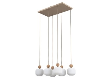 Suspension Ballo – sabia – en métal et bois – style chic