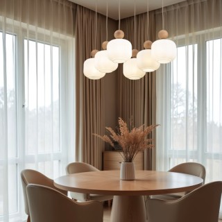 Suspension Ballo – sabia – en métal et bois – style chic