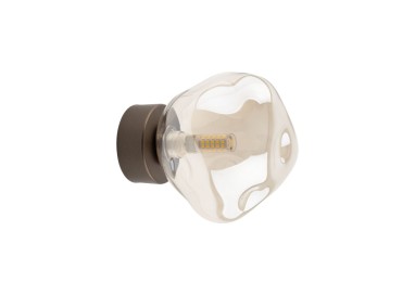 Lampe à poser Lava – brun – en métal – style chic