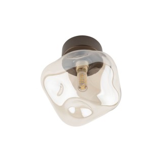 Lampe à poser Lava – brun – en métal – style chic