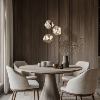 Suspension Lava – brun – en métal – style chic