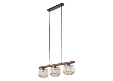 Suspension Salvia – brun – en métal et bois – style classique