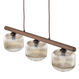 Suspension Salvia – brun – en métal et bois – style classique