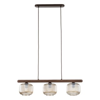 Suspension Salvia – brun – en métal et bois – style classique