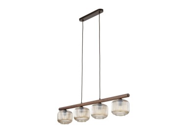 Suspension Salvia – brun – en métal et bois – style classique