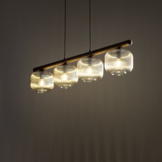 Suspension Salvia – brun – en métal et bois – style classique