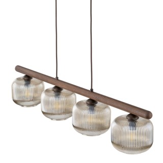 Suspension Salvia – brun – en métal et bois – style classique