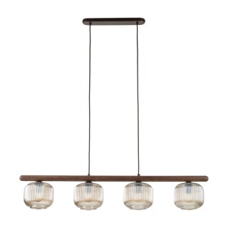 Suspension Salvia – brun – en métal et bois – style classique