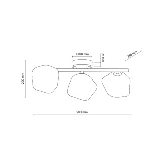 Plafonnier Lava – sabia – en métal – style chic