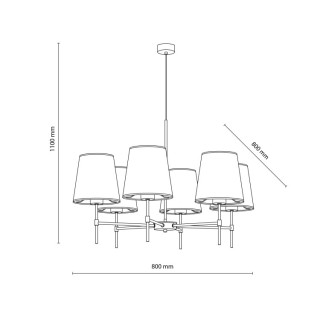Suspension Elizabeth – sabia – en métal – style classique