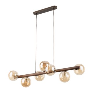 LAMPE SUSPENDUE ESTERA EN BOIS DE NOYER AMBRE 7XG9
