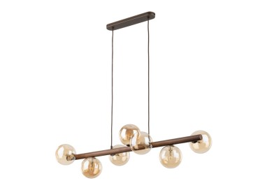 LAMPE SUSPENDUE ESTERA EN BOIS DE NOYER AMBRE 7XG9