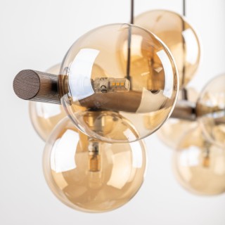 LAMPE SUSPENDUE ESTERA EN BOIS DE NOYER AMBRE 7XG9