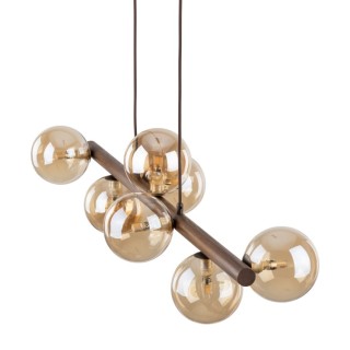 LAMPE SUSPENDUE ESTERA EN BOIS DE NOYER AMBRE 7XG9