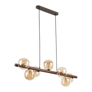 LAMPE SUSPENDUE ESTERA EN BOIS DE NOYER AMBRE 7XG9