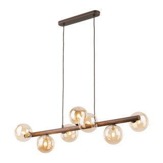 LAMPE SUSPENDUE ESTERA EN BOIS DE NOYER AMBRE 7XG9