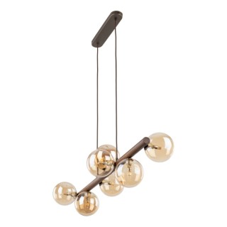 LAMPE SUSPENDUE ESTERA EN BOIS DE NOYER AMBRE 7XG9