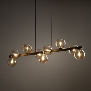 LAMPE SUSPENDUE ESTERA EN BOIS DE NOYER AMBRE 9XG9