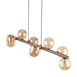 LAMPE SUSPENDUE ESTERA EN BOIS DE NOYER AMBRE 9XG9