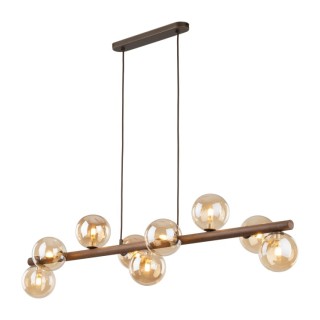 LAMPE SUSPENDUE ESTERA EN BOIS DE NOYER AMBRE 9XG9