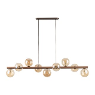 LAMPE SUSPENDUE ESTERA EN BOIS DE NOYER AMBRE 9XG9