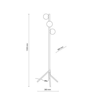 Lampadaire Estera – brun – en bois – style chic