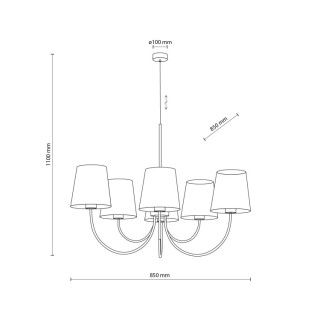 Suspension Candi – beige – en métal – style classique