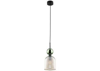 Suspension Sophia – cognac & noir – en métal et verre – style chic