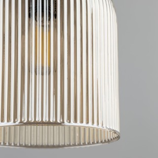 Suspension Sophia – cognac & noir – en métal et verre – style chic