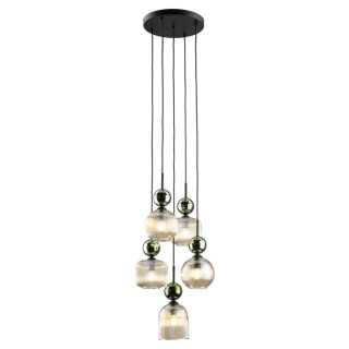 LAMPE À SUSPENSION SOPHIA GREEN COGNAC 5XE14