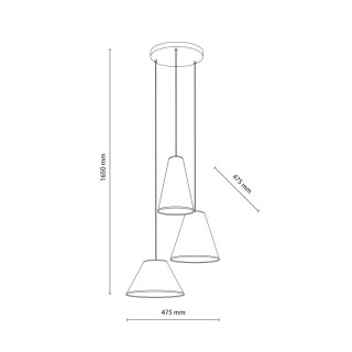 Suspension Conea – sabia – en métal – style classique