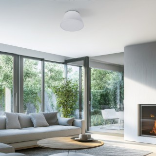 Plafonnier Formo – blanc – en métal – style moderne