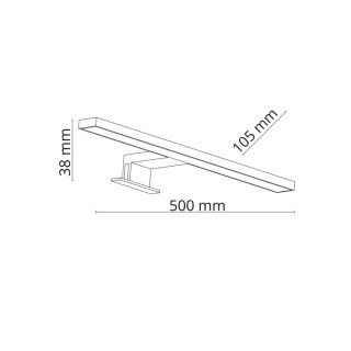Applique murale Leito – chrome – en métal – style classique