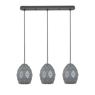 Suspension Egana – gris – en métal – style moderne