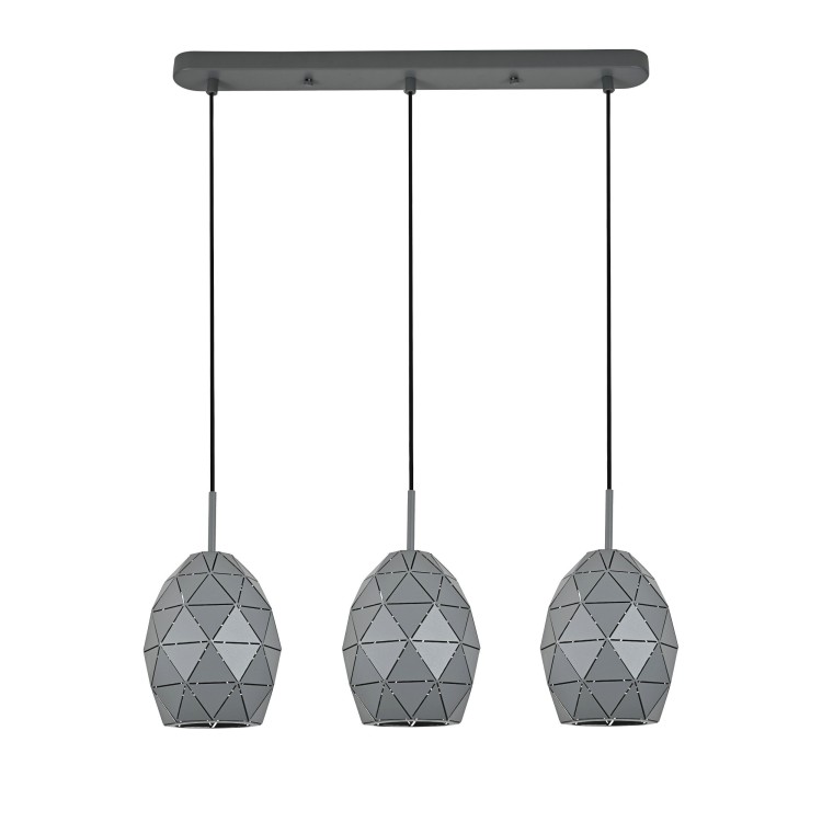 Suspension Egana – gris – en métal – style moderne