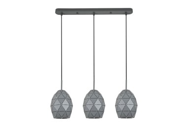 Suspension Egana – gris – en métal – style moderne
