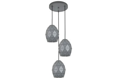 Suspension Egana – gris – en métal – style moderne