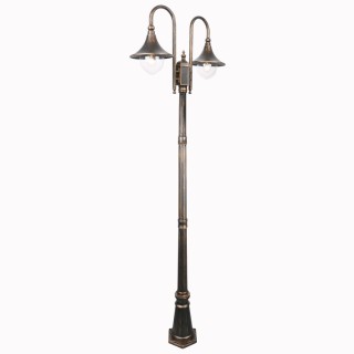 Lampadaire Talez – noir & doré – en métal – style classique