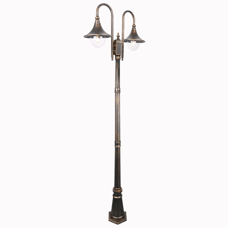 Lampadaire Talez – noir & doré – en métal – style classique