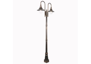 Lampadaire Talez – noir & doré – en métal – style classique