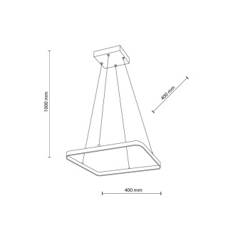 Suspension Lima – doré – en plastique – style moderne