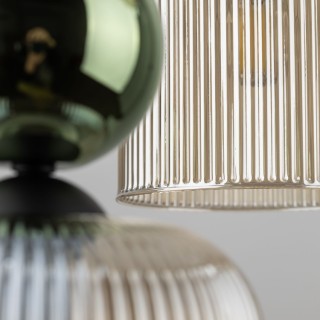 Suspension Sophia – noir & vert – en métal – style chic