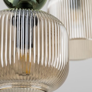 Suspension Sophia – noir & vert – en métal – style chic