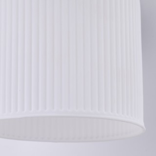 Lampe à poser Sophia – blanc – en métal et verre – style chic