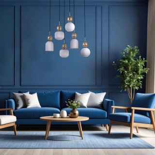 Suspension Sophia – noir & doré – en métal et verre – style chic