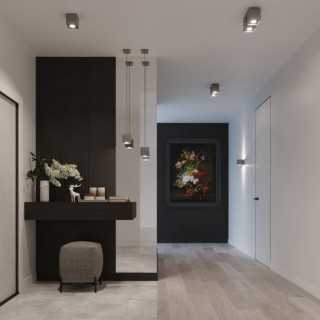 Plafonnier QUAD 1 gris