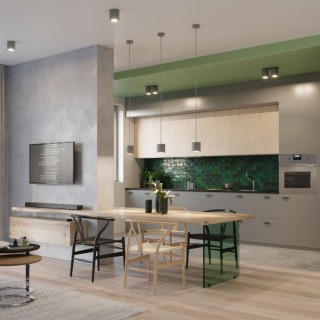 Lampe suspendue ORBIS 1 gris