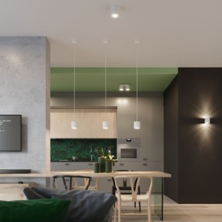 Lampe suspendue ORBIS 1 blanc