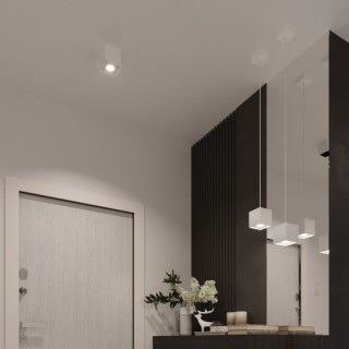 Lampe suspendue QUAD 1 blanc