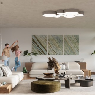 Plafonnier ARENA 45 gris